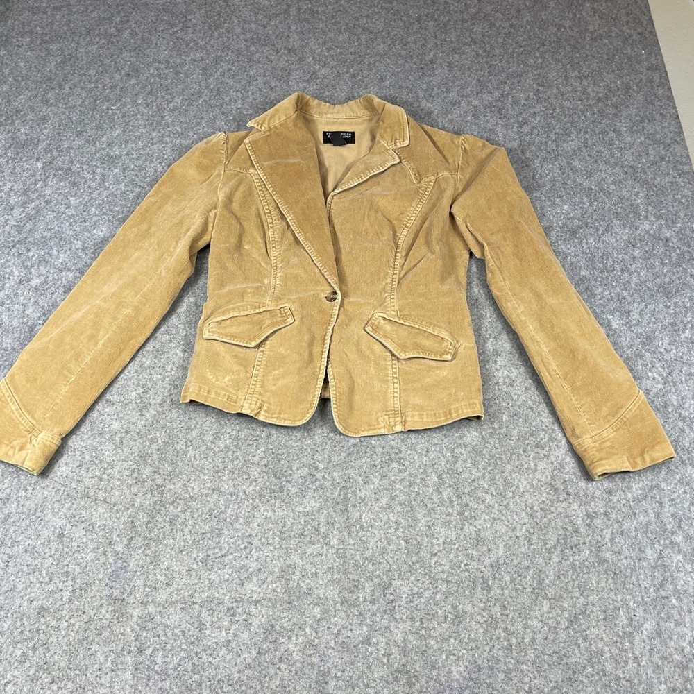 VTG Polo Jeans Co Ralph Lauren Khaki Corduroy Blazer Jacket Womens Medium Short